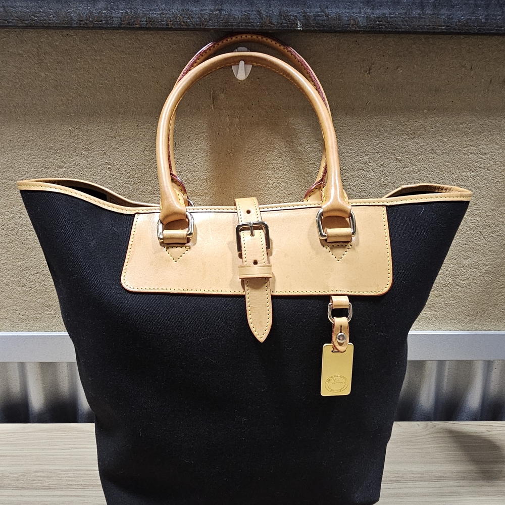 Dooney & Bourke Black and Tan Tote Bag